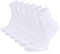 CLOSEMATE Sneaker Socken Herren Kurze Sportsocken Baumwollsocken Arbeitssocken Work Socken Halbsocken Laufsocken Men Quarter Running Socks 43-46 6ReinWeiß L