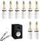 8 PCS Banana Speaker Plug, Banana Cable Plugs, Dual Screw Lock Audio Jack Speaker Connectors, Compatible with Amplifier HiFi Receiver, Surround Sound Systems, Connectors for Enhanced Audio Performance