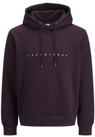 JACK & JONES Men's Jjelogo Sweat Hood 2 Col 25/26 Noos, Plum Perfect, XL