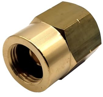 DN Autogas Parts 21.8mm LH Thread Brass 21.8mm Gas Adapter from Butane Bottle to UK Standard POL Propane 5/8'' Bottle