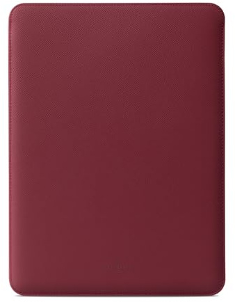Comfyable Laptop Sleeve 13 Zoll Präzise Kompatibel mit MacBook Air M4 2025-2018 & MacBook Pro M2 2022 M1 2020-2016, Echt Leder Cover Case, Weinrot