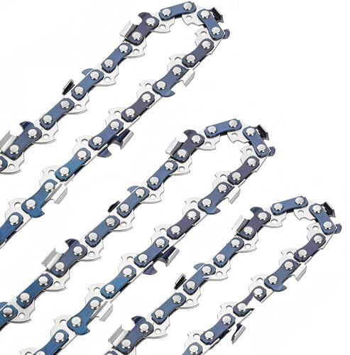 OUPADOS Sägekette Halbmeißel 1,1 mm 52 Treibglieder 3er Pack Ersatzkette robust & leistungsstark mit verbesserter Haltbarkeit für intensive Garten- & Forstarbeiten, gehärtet für hohe Bruchfestigkeit