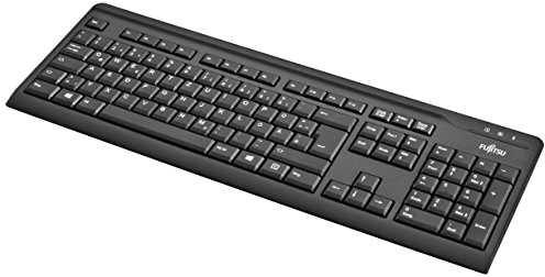 Fujitsu KB410 tastiera USB Rumeno Nero