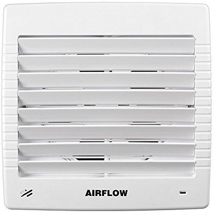 Airflow® Maxivent 150mm Timer Extractor Fan with Auto Shutter – Quiet, Powerful Low Energy Axial Extractor for Kitchen/Bathroom – Wall/Ceiling Mount – 72 l/s, 28W, Adjustable Timer, 3-Year Warranty
