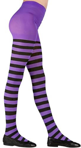 W WIDMANN MILANO Party Fashion - Collant a righe per bambini, accessori per costumi da strega, coccinella, ape, elfo, per tutti i giorni e molto altro ancora