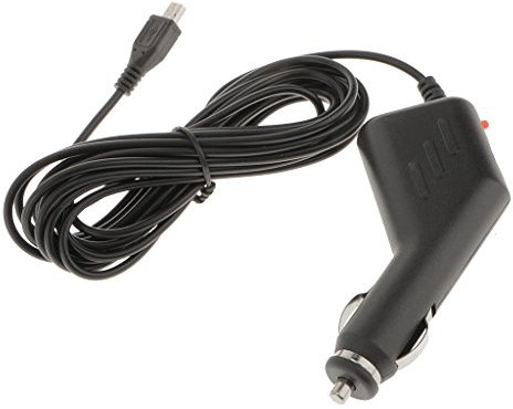 Générique 12v-24v Chargeur d'alimentation Câble Adaptateur De Cordon Voiture 1.5a Automatique pour GPS Garmin