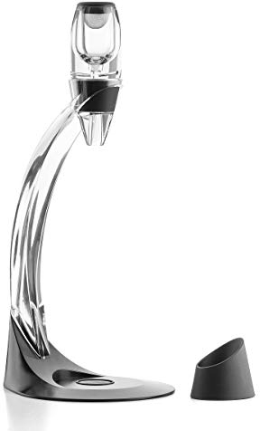 InnovaGoods Decanter professionale per vino, ABS, AS e silicone, nero, 16,5 x 40 x 18,5 cm