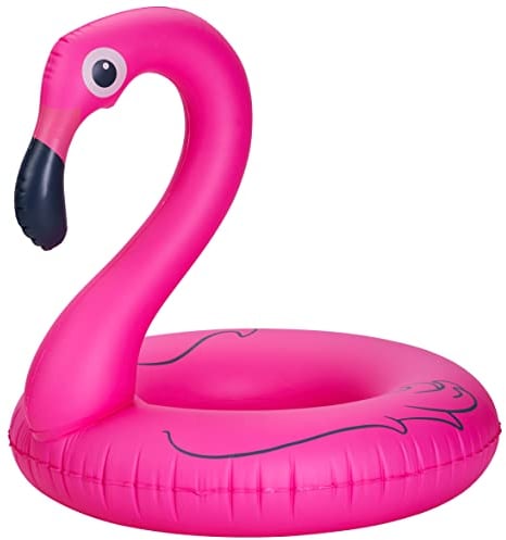 Bramble - Großer Aufblasbarer Rosa Flamingo Schwimmring für Erwachsene & Kinder, (105cm / 41) - Pool & Strand - Robust & Einfach Aufzublasen