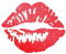 JasonCarlMorgan JCM Graphics Kiss Lips 100mm Sticker, Glitter Red