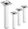 PrimeMatik - Pieds de Table carré pour Meubles et Bureau en Acier chromé 25cm 4-Pack