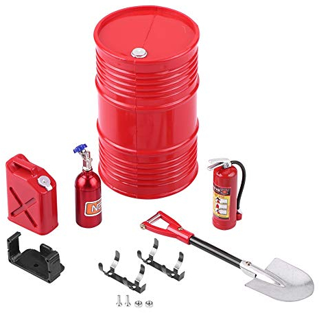 Mini Décor Outil de Simulation Ensemble Extincteur Pelle Accessoire pour Crawler RC (#B)