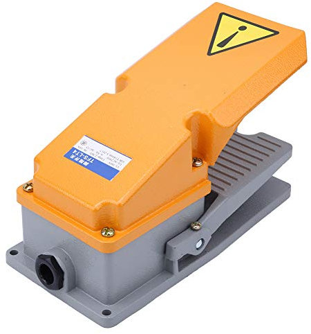 Interruttore a pedale, interruttore controller a pedale 10A,momentaneo a pedale elettrico alluminio IP62, contatti in lega d'argento antiscivolo controller a pedale autoregolante