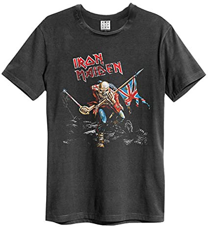 Amplified Unisex Adult 80 Tour Iron Maiden T-Shirt (XS) (Charcoal)