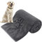 KinHwa super saugfähiges Haustierhandtuch Mikrofaser Hund Badetuch für Hunde und Katzen 76CM x 127CM (Dunkelgrau)