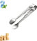 MOVKZACV Mini Serving Tongs, 4Inch Rose Stainless Steel Sugar Cube Tongs, Sliver Small Ice Tongs for Tea and Coffee Party, Appetizers, Desserts Kitchen Tools
