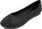 Feversole Damen Klassische Ballerinas Profilsohle Glänzende Paillette Flach