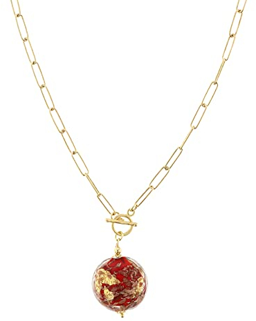 Venetiaurum - Collier pour Femme avec Pendentif en Verre de Murano Original et Argent 925 - Bijou Certifié Made In Italy