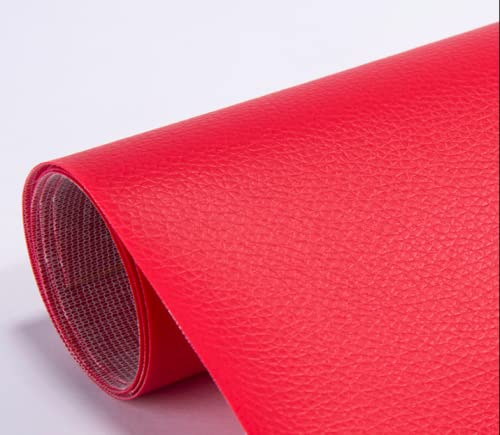 Kunstleder Aufkleber PU Leder Wasserdicht Patch Leder Aufkleber Aufkleber Aufkleber (rot)