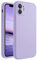 Cordking Designed for iPhone 11 Case, Silicone [Square Edges] & [Camera Protecion] Upgraded Phone Case with Soft Anti-Scratch Microfiber Lining, 6.1 inch, Clove Purple