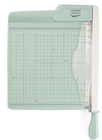 Vaessen Creative Papierschneider 30 cm Mintgrün - Guillotine Hebel - und Papierschneidemaschine A4, A5 und A6 - Perfekt für DIY, Scrapbooking, Journaling, Karten Basteln und Handwerk