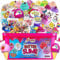 Jumbo Butter Slime Kit for Girls Boys ages 10-12w/ Storage Box Keeps Slime Fresh Avoids Drying Out - Slime Charms w/Organizer - Ice Cream Cupcake Sticker & More - Valentines Gifts for Kids