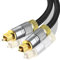 Reagle Premium Optisches Audiokabel - Toslink Kabel, 24K Vergoldete Stecker, Nylonummantelung, Unterstützt 5.1/7.1, Dolby Digital, DTS-HD, PCM - Perfekt für Heimkino und Hi-Fi 2m