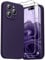 GOODVISH 3 in 1 Designed for iPhone 14 Pro Silicone Case 2022, with 2 Pack Screen Protector, Full Cover [Enhanced Camera Protection] 6.1 Soft 14pro Case[Anti-Scratch Microfiber Lining], Dark Purple