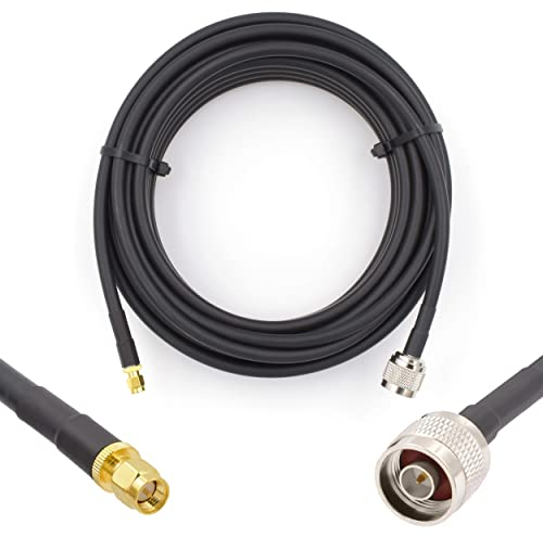 RANGEFUL N Maschio a SMA Maschio Cavo coassiale 20m 50ohm 5D-FB Ø7,5mm prolunga 20 metri a bassissima perdita per LTE Antenna esterna 4G 5G Modem Amplificatore GSM Router WIFI Ripetitore cellulare