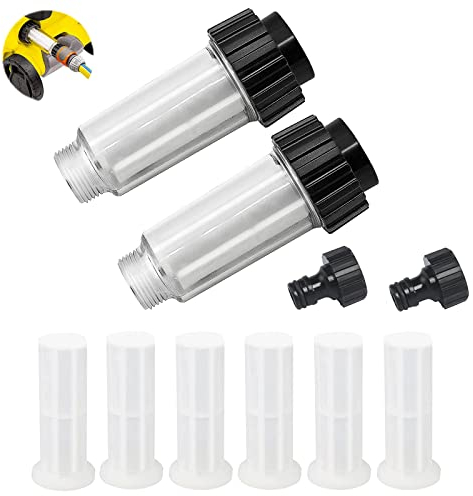 Filtro acqua camper filtro acqua tubo da giardino 3/4 pollici prefiltro pompa da giardino set con 6 inserti filtro + 2 adattatori rapidi per idropulitrice ad alta pressione irrigazione giardino