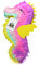 Nislai® Seepferdchen Pinata | Ideal für die Mädchen Geburtstag Party | Pinata Geburtstag | Perfekt als Pinata Geschenk | Für Geburtstag oder als Deko Party | (mini) u. 40x20x10 cm