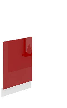 BELINI Habillage de Porte Lave Vaisselle PO45 | Meuble Lave Vaisselle sans Plan de Travail I Accessoire pour Lave-Vaisselle Cuisine - Teille: 1,6 x 45 x 57 cm I Couleur: Rouge très Brillant