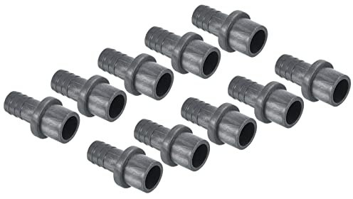 PATIKIL UPVC Reducer Pipe Fitting 20mm OD 15mm Barbed, 5 Pack Straight Coupling Adapter Connector, Grey