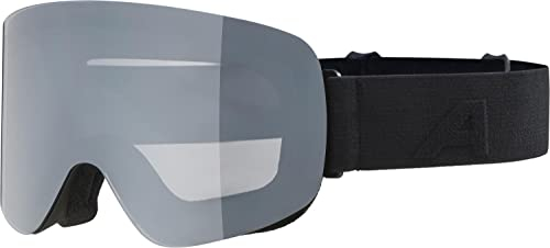 Alpina PENKEN - Verspiegelte, Kontrastverstärkende & Polarisierte OTG Skibrille Mit 100% UV-Schutz Für Erwachsene, black matt, One Size