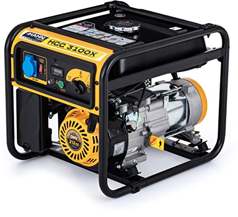 Benzin Stromerzeuger 3 kW/3,3 kW – Leise & Tragbar Stromgenerator, Notstromaggregat mit AVR, 8h Laufzeit & 9L Tank für Haus, Camping & Baustelle, 96 dB/A