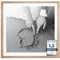CABBEL Cadre photo 60x60 clous adhésifs Cadre en bois MDF avec verre acrylique incassable en moka