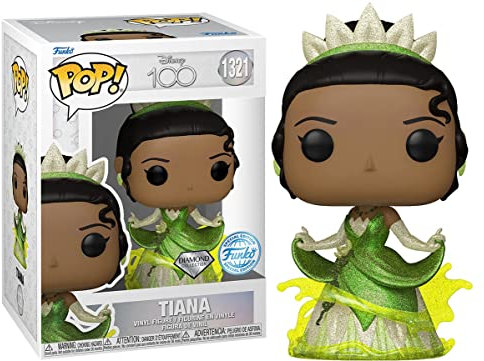 FUNKO Pop! Disney: Disney 100- Princess Tiana - Brillo de Diamante - D100 - Disney - Figura de Vinilo Coleccionable - Idea de Regalo- Mercancia Oficial - Juguetes para Niños y Adultos - Movies Fans