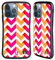 Head Case Designs Arancione E Rosa Neon Zigzag Cover Ibrida Compatibile con Apple iPhone 13 PRO