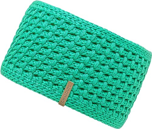 CHILLOUTS Cleo Headband - breites Winterstirnband - warmes Stirnband in turkis für Damen - Wollanteil