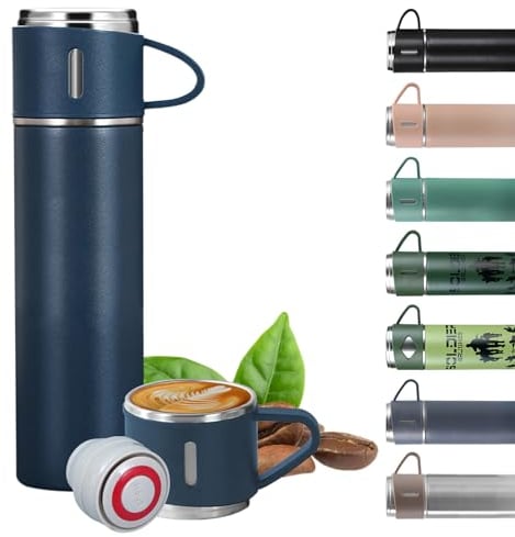 EACHPT Stainless Steel Thermo Water Bottle|500ML Vacuum Insulated Flask with Handle&Leakproof Cup Lid |BPA Free | Coffee Cup Drink Bottle Keep 6-12h Hot & Cold |Thermal Flask