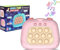 Yefun Pop on It Toy, Plopper Toy Electronic Sensor Game, Puzzle Game Machine Game Controller, Pop Electronic Game, Push Pop Handheld Game with 4 Modes for Children Adults (Rosa)