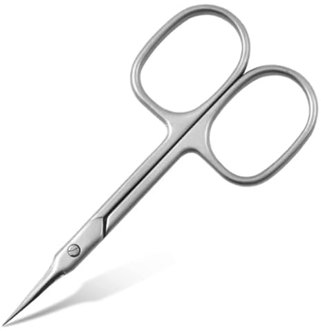 Ciseaux Cuticules Professionnel 1.5mm Longivia® Pointe Fine Incurvée en Acier Inoxydable Ciseau Coupe Cuticule Ongle de Precision Siceaux Manucure Pedicure Ongles Bebe Mains et Pieds ou Sourcils