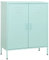 MNISDFL Garderobenschränke Wohnzimmer Sideboard Zimmermöbel Lagerschrank Minzgrün 80x35x101,5 cm Stahl
