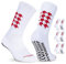 CLOSEMATE 3 Paar Rutschfeste Fußballsocken Herren Damen 43-46 39-42 Anti Rutsch Athletic Socken Sportsocken für Fußball Basketball Yoga Wandern Trekking Laufen Rot M