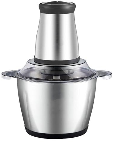 Veg Chopper, Meat Grinder, 300W Food Processor Onion Chopper 3L Stainless Steel Bowl, 2-Speed Adjustment, for Salad, Sauces, Vegetables, Meat, Fruits and Nuts (3L)