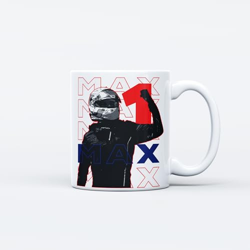 Tasse mit Motiv F1, F1 Fahrerbecher: Charles Leclerc, Lando Norris, Lewis Hamilton, Max Verstappen - Geschenk für Formel 1 Fans