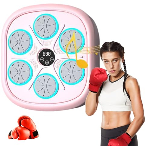ENDBAG Musik Boxmaschine Elektronische Boxen LED Wand Boxing Target Smart Boxtrainingsgeräte für Erwachsene und Kinder 4 Geschwindigkeitsmodi Einstellbare Einbauhöhe