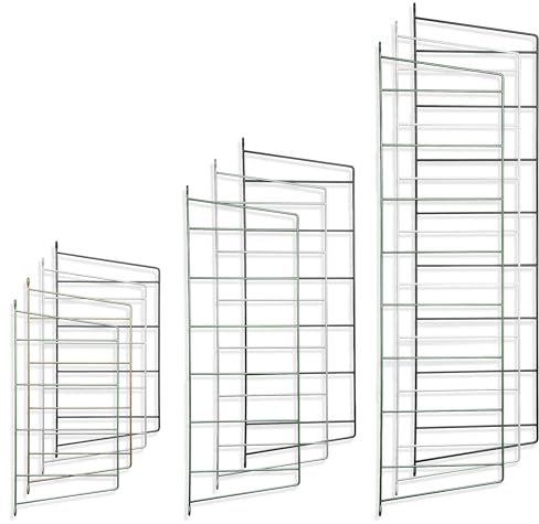 Natural Goods Berlin 2X Regalhalterung TEGEL - Wandregal aus Metall (8 Ebenen - 250mm, Weiß) Wand Regalträger für Hängeregale (Wandleiter) in Wohnzimmer, Küche, Bad und Abstellkammer