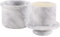 Beurrier en marbre blanc de 10,8 cm, fait main, pour comptoir de cuisine, beurrier avec couvercle, porte-beurre