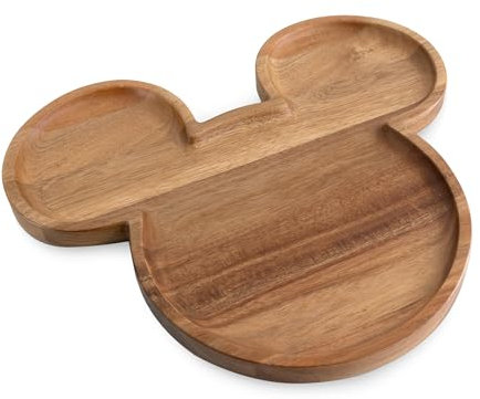PICNIC TIME Servierbrett mit Rille, 40,6 x 33 x 2,5 cm, Disney Mickey Mouse – Akazienholz, 40,6 cm