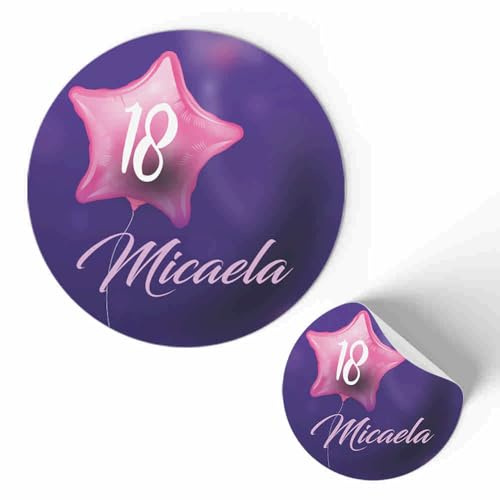 FERDINANDO FAMA' 175 pezzi Etichette adesive personalizzate per festa 18 anni, Compleanno Adulti, adesivi personalizzati per bomboniere e regali pz 175 (18 anni viola)